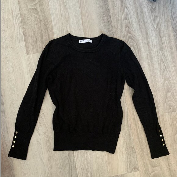 ZARA Basic Knit Sweater Black - Picture 3 of 3